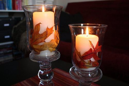 Easy Autumn Candle Holders
