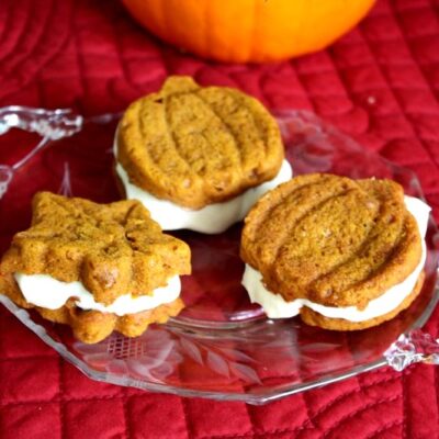 Pumpkin Spice Whoopie Pies with Maple Cream Cheese Filling