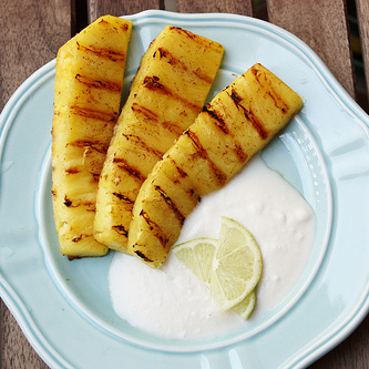 Grilled Pineapple with Whipped Coconut Cream