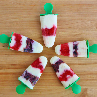Coconut Berry Popsicles for Canada Day & 4th of July