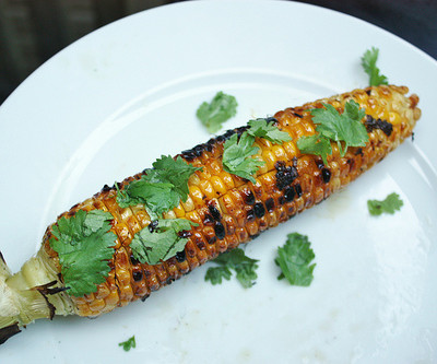 Grilled Corn with Cilantro Lemon Butter