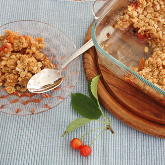 Sour Cherry Brown Betty