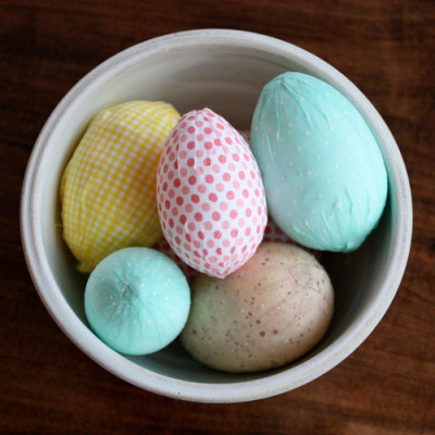Fabric Wrapped Easter Eggs