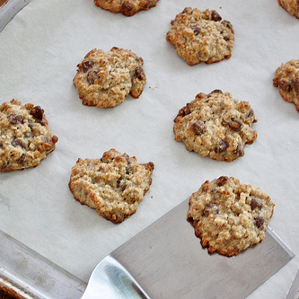 Salted Chocolate Chip Oatmeal Cookies