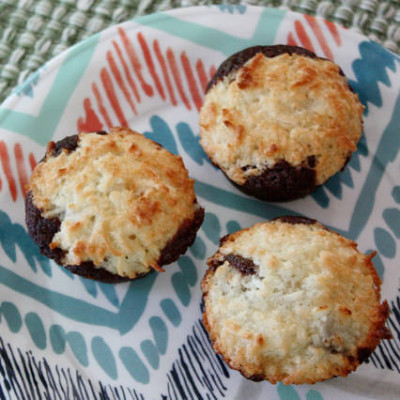 Coconut Macaroon Brownie Bites