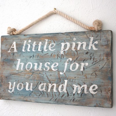 “Little Pink House” Beach Sign