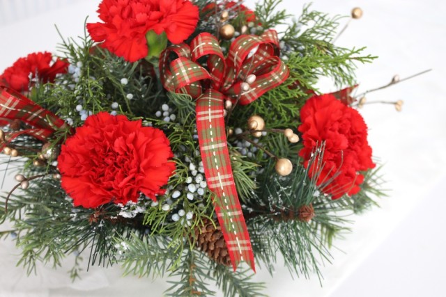 red-carnation-christmas-arrangement-closeup