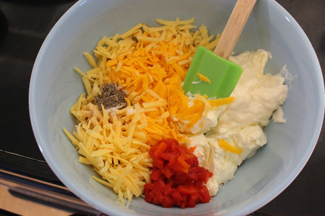 mixing-hot-pimento-cheese-dip