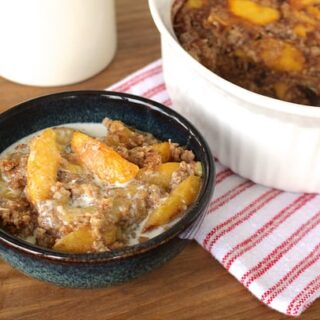 Peaches and Cream Baked Oatmeal