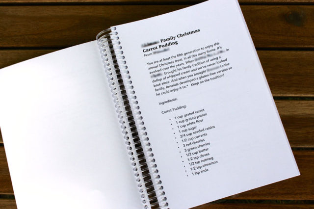 Family Recipe Book To Write In, Spiral Bound DIY Make Your Own