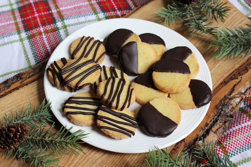 Scottish Shortbread Cookies with Chocolate