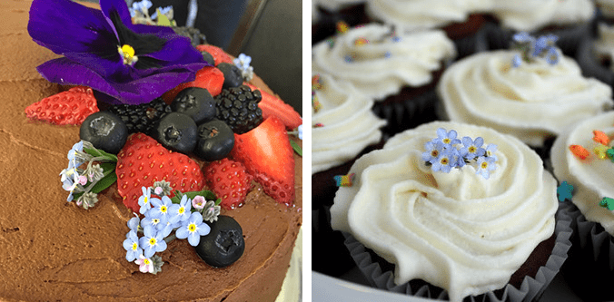 Edible Flowers Cupcakes Recipe