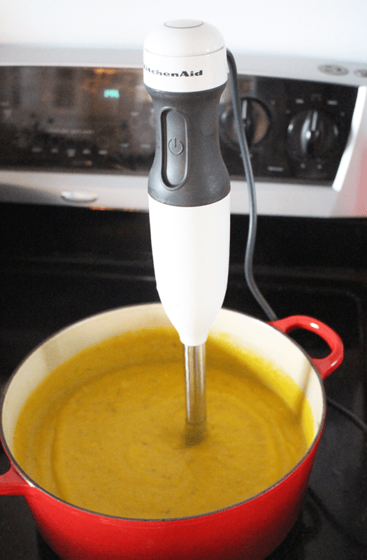 Using the KitchenAid 3 Speed Hand Blender to make Kabocha soup 