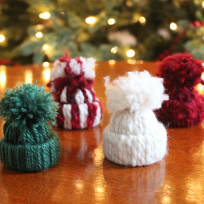 Mini Yarn Hat Christmas Ornaments