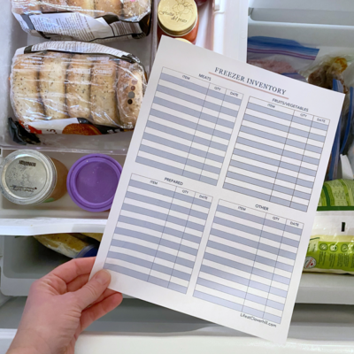 How to Make a Pantry & Freezer Inventory {Free Printable Lists}