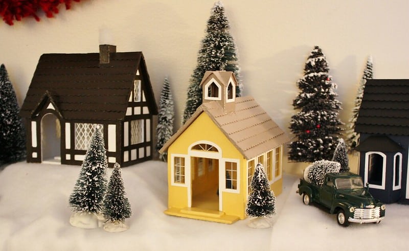 DIY Painted Christmas Village