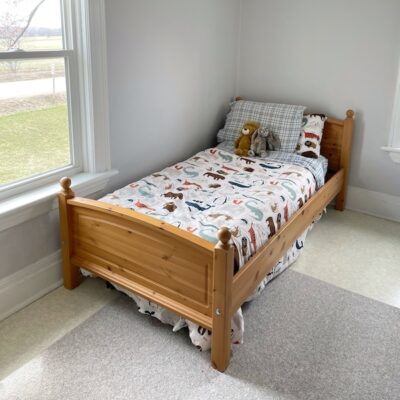 A Secondhand Pine Bed for a Little Boy’s Room