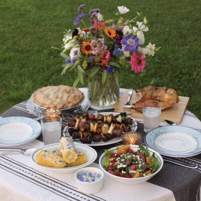 Summer Backyard Dinner with Locally Grown Food