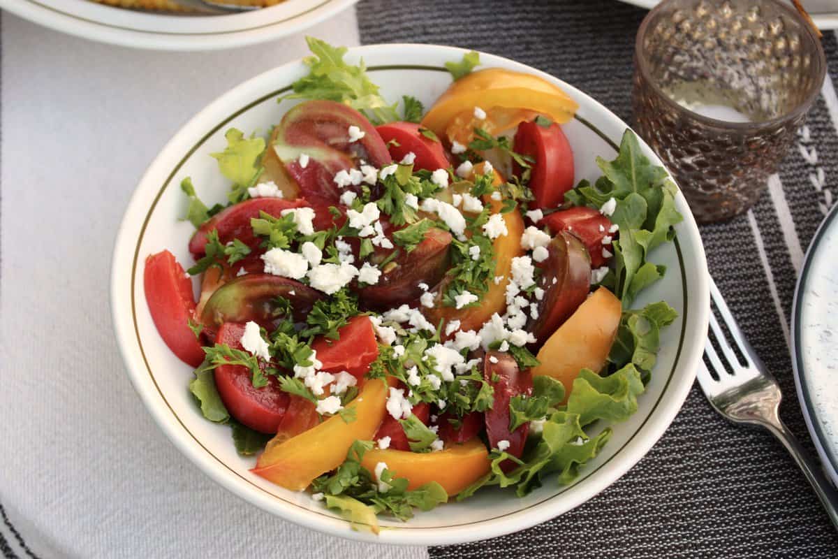 Heirloom Tomato Salad with Honey Vinaigrette