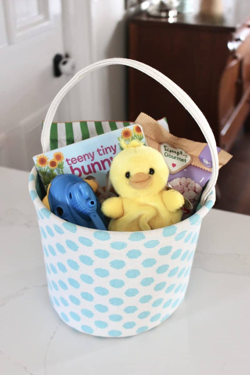 baby easter basket filled